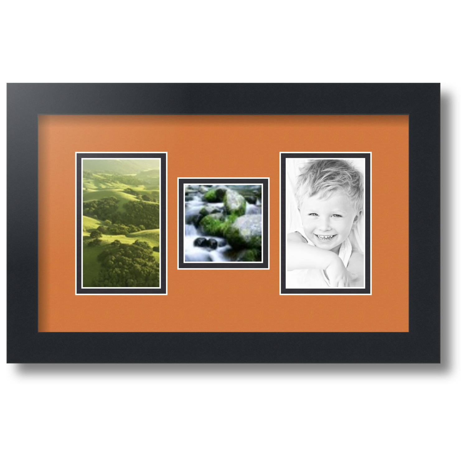 ArtToFrames Collage Mat Picture Photo Frame 3 4x5" Openings