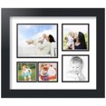 thumbnail image 1 of ArtToFrames Collage Photo Picture Frame with 1 - 4.5x5.5 and 2 - 3.5x3.5, 2.5x2.5" Openings, Framed in Black with Crisp and Black Mats (CDM-3926-143), 1 of 8