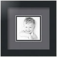 thumbnail image 1 of ArtToFrames Collage Photo Picture Frame with 1 - 4x4" Openings, Framed in Black with Mountain Grey and Black Mats (CDM-3926-2721), 1 of 8