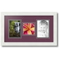 thumbnail image 1 of ArtToFrames Collage Photo Picture Frame with 1 - 4x4 and 2 - 4x6 Openings, Framed in White with Ruby and Black Mats (CDM-3966-71), 1 of 1