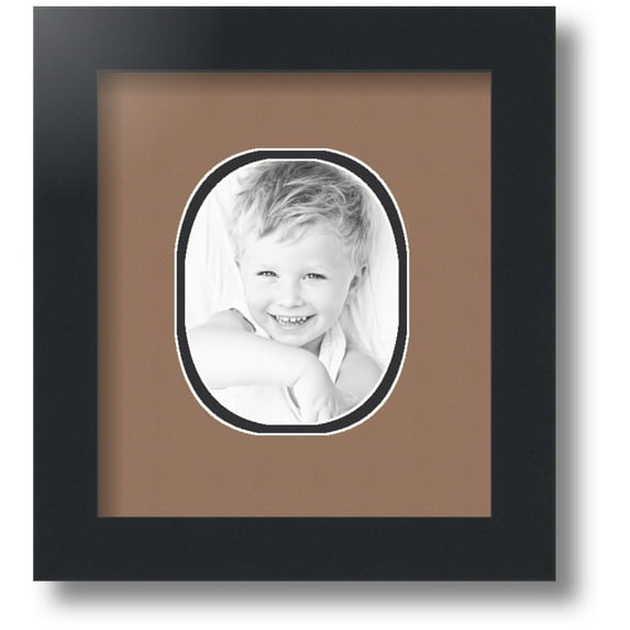 ArtToFrames Collage Photo Picture Frame with 1 - 4x5 Openings, Framed in Black with Sandpiper and Black Mats (CDM-3926-272)