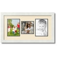 thumbnail image 1 of ArtToFrames Collage Photo Picture Frame with 1 - 5x5 and 2 - 5x7 Openings, Framed in White with Alabaster and Black Mats (CDM-3966-71), 1 of 1