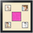 thumbnail image 1 of ArtToFrames Collage Photo Picture Frame with 1 - 5x5 and 4 - 3x3" Openings, Framed in Black with Cream and Black Mats (CDM-3926-65), 1 of 8