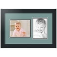 thumbnail image 1 of ArtToFrames Collage Photo Picture Frame with 1 - 5x6, 4x6" Openings, Framed in Black with Nile Green and Black Mats (CDM-3926-1112), 1 of 8
