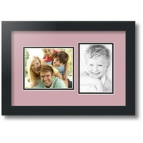 ArtToFrames Collage Photo Picture Frame with 1 - 5x6, 4x6" Openings, Framed in Black with Seashell and Black Mats (CDM-3926-1112)