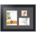 thumbnail image 1 of ArtToFrames Collage Photo Picture Frame with 1 - 5x7, 2.5x2.5, 3.5x5" Openings, Framed in Black with Charcoal and Black Mats (CDM-3926-289), 1 of 8
