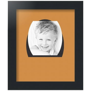 ArtToFrames Collage Photo Picture Frame with 1 - 5x7" Openings, Framed in Black with Amber and Black Mats (CDM-3926-1482)