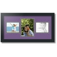 thumbnail image 1 of ArtToFrames Collage Photo Picture Frame with 1 - 5x7 and 2 - 4x5 Openings, Framed in Black with Grape and Black Mats (CDM-3926-99), 1 of 8