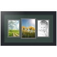 thumbnail image 1 of ArtToFrames Collage Photo Picture Frame with 1 - 5x7 and 2 - 4x6" Openings, Framed in Black with Envy and Black Mats (CDM-3926-201), 1 of 8
