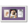 thumbnail image 1 of ArtToFrames Collage Photo Picture Frame with 1 - 5x7 and 2 - 4x6 Openings, Framed in White with Grape and Black Mats (CDM-3966-75), 1 of 8