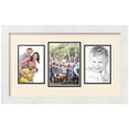 thumbnail image 1 of ArtToFrames Collage Photo Picture Frame with 1 - 5x7 and 2 - 4x6" Openings, Framed in White with Ivory and Black Mats (CDM-3966-201), 1 of 8