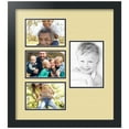 thumbnail image 1 of ArtToFrames Collage Photo Picture Frame with 1 - 5x7 and 3 - 4x6" Openings, Framed in Black with Buttercup and Black Mats (CDM-3926-477), 1 of 8