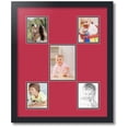 thumbnail image 1 of ArtToFrames Collage Photo Picture Frame with 1 - 5x7 and 4 - 4x5 Openings, Framed in Black with Rouge and Black Mats (CDM-3926-106), 1 of 8