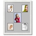 thumbnail image 1 of ArtToFrames Collage Photo Picture Frame with 1 - 5x7 and 4 - 4x5 Openings, Framed in White with TV Grey and Black Mats (CDM-3966-106), 1 of 1