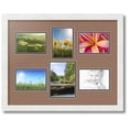 thumbnail image 1 of ArtToFrames Collage Photo Picture Frame with 1 - 5x7 and 5 - 4x6 Openings, Framed in White with Sandpiper and Black Mats (CDM-3966-167), 1 of 1