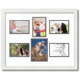 thumbnail image 1 of ArtToFrames Collage Photo Picture Frame with 1 - 5x7 and 5 - 4x6 Openings, Framed in White with Super White and Black Mats (CDM-3966-167), 1 of 1