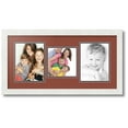 thumbnail image 1 of ArtToFrames Collage Photo Picture Frame with 1 - 6x6 and 2 - 6x8 Openings, Framed in White with Cognac and Black Mats (CDM-3966-71), 1 of 1