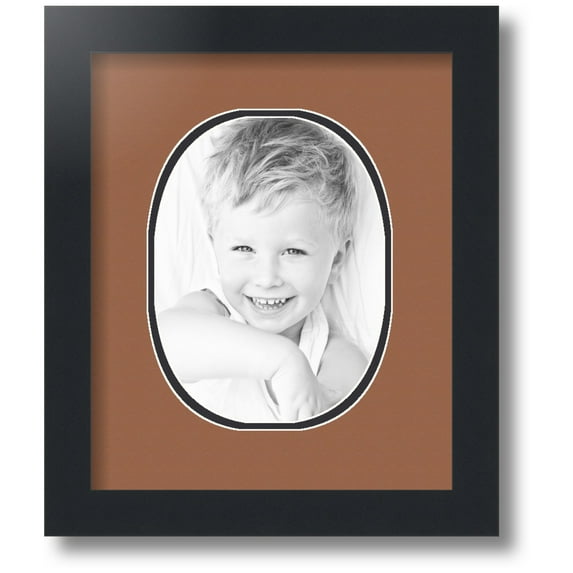 ArtToFrames Collage Photo Picture Frame with 1 - 6x8" Openings, Framed in Black with Paloma and Black Mats (CDM-3926-272)