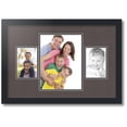 thumbnail image 1 of ArtToFrames Collage Photo Picture Frame with 1 - 8.25x11 and 2 - 4x6 Openings, Framed in Black with Chestnut and Black Mats (CDM-3926-75), 1 of 8