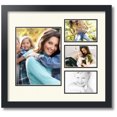 thumbnail image 1 of ArtToFrames Collage Photo Picture Frame with 1 - 8.5x11 and 3 - 4x6" Openings, Framed in Black with Off White and Black Mats (CDM-3926-1108), 1 of 8