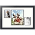 thumbnail image 1 of ArtToFrames Collage Photo Picture Frame with 1 - 8x10 and 2 - 3.5x5" Openings, Framed in Black with Fabric White and Black Mats (CDM-3926-283), 1 of 8