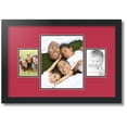 thumbnail image 1 of ArtToFrames Collage Photo Picture Frame with 1 - 8x10 and 2 - 3.5x5 Openings, Framed in Black with Rouge and Black Mats (CDM-3926-75), 1 of 8