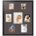 thumbnail image 1 of ArtToFrames Collage Photo Picture Frame with 1 - 8x10 and 2 - 4x5 and 4 - 5x7" Openings, Framed in Black with Chestnut and Black Mats (CDM-3926-264), 1 of 8