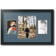 thumbnail image 1 of ArtToFrames Collage Photo Picture Frame with 1 - 8x10 and 2 - 4x6 Openings, Framed in Black with Dutch Blue and Black Mats (CDM-3926-75), 1 of 8