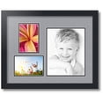 thumbnail image 1 of ArtToFrames Collage Photo Picture Frame with 1 - 8x10 and 2 - 4x6" Openings, Framed in Black with Silver and Black Mats (CDM-3926-223), 1 of 8