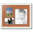 thumbnail image 1 of ArtToFrames Collage Photo Picture Frame with 1 - 8x10 and 2 - 4x6 Openings, Framed in White with Red Orange and Black Mats (CDM-3966-78), 1 of 8