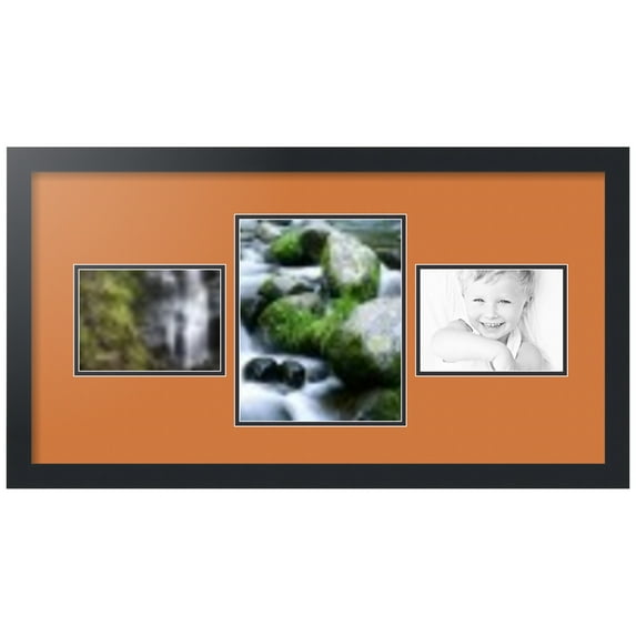 ArtToFrames Collage Photo Picture Frame with 1 - 8x10 and 2 - 5x7 Openings, Framed in Black with Octoberfest and Black Mats (CDM-3926-99)