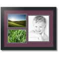 thumbnail image 1 of ArtToFrames Collage Photo Picture Frame with 1 - 8x10 and 2 - 5x7" Openings, Framed in Black with Ruby and Black Mats (CDM-3926-1128), 1 of 8