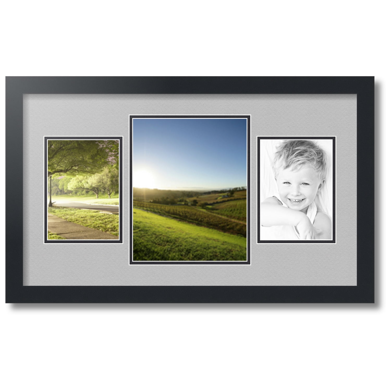 ArtToFrames Collage Photo Picture Frame with 1 8x10 and 2 5x7