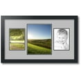 thumbnail image 1 of ArtToFrames Collage Photo Picture Frame with 1 - 8x10 and 2 - 5x7 Openings, Framed in Black with TV Grey and Black Mats (CDM-3926-75), 1 of 8
