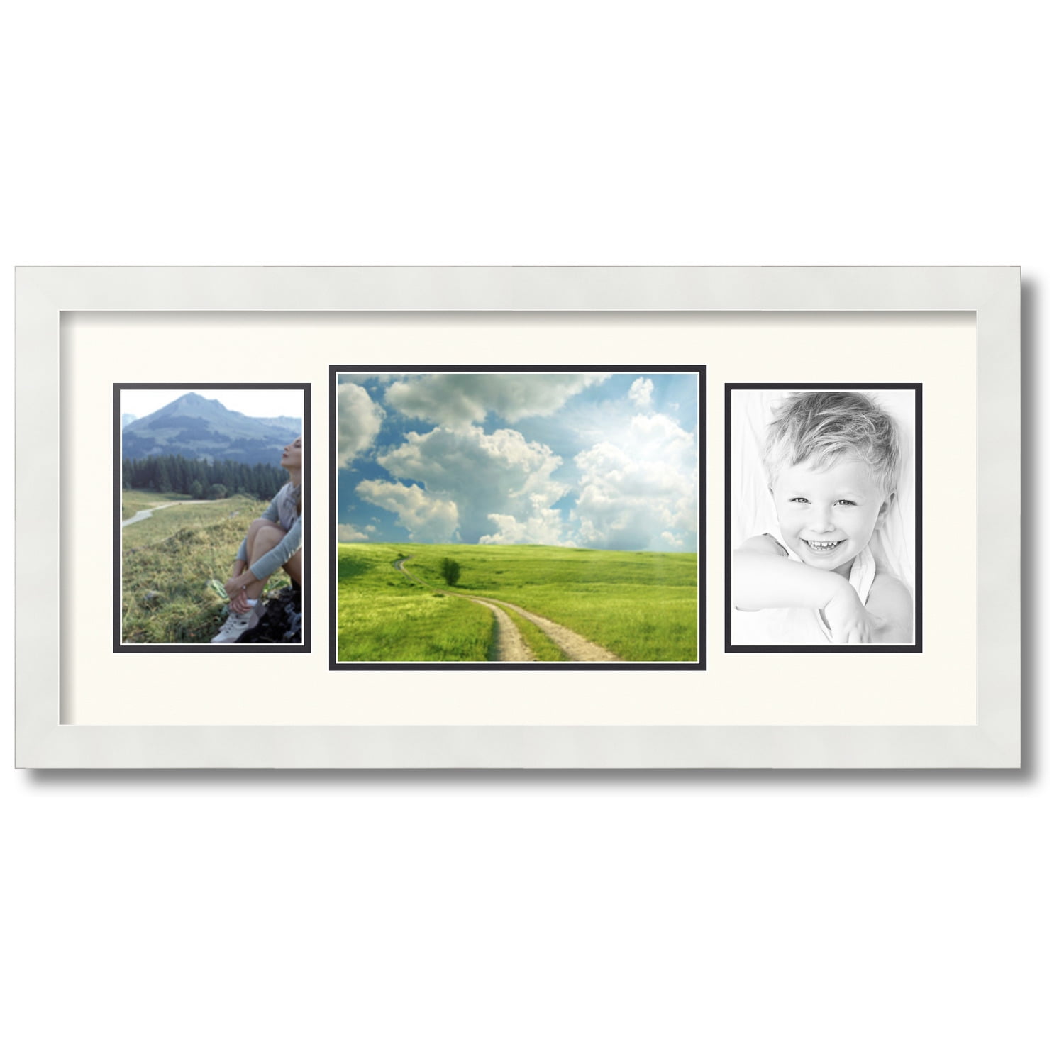 ArtToFrames Collage Photo Picture Frame with 1 8x10 and 2 5x7