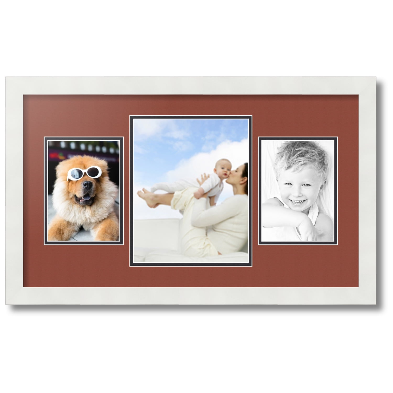 ArtToFrames Collage Photo Picture Frame with 1 8x10 and 2 5x7