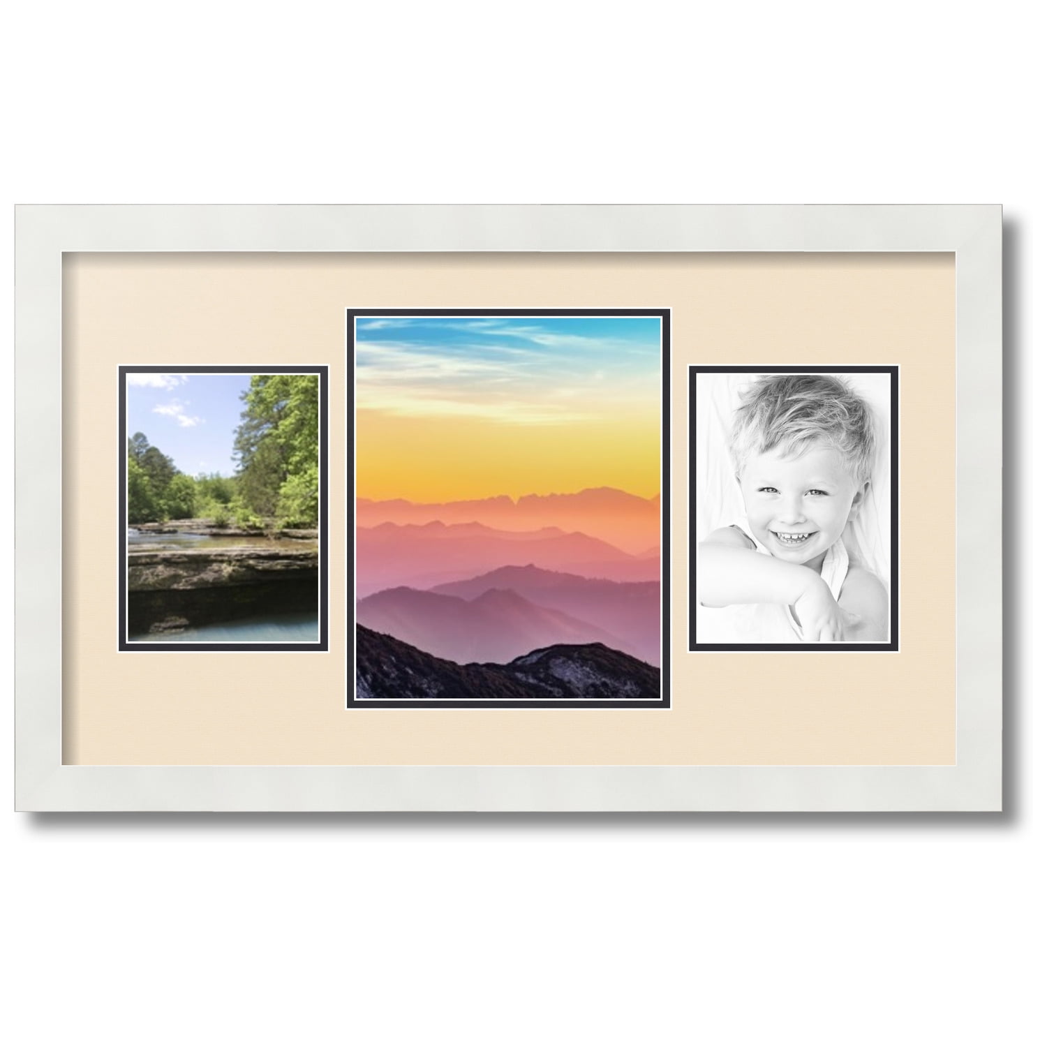 ArtToFrames Collage Photo Picture Frame with 1 8x10 and 2 5x7