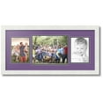 thumbnail image 1 of ArtToFrames Collage Photo Picture Frame with 1 - 8x10 and 2 - 5x7 Openings, Framed in White with Grape and Black Mats (CDM-3966-70), 1 of 8