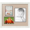 thumbnail image 1 of ArtToFrames Collage Photo Picture Frame with 1 - 8x10 and 2 - 5x7" Openings, Framed in White with Grey Beige and Black Mats (CDM-3966-1127), 1 of 8