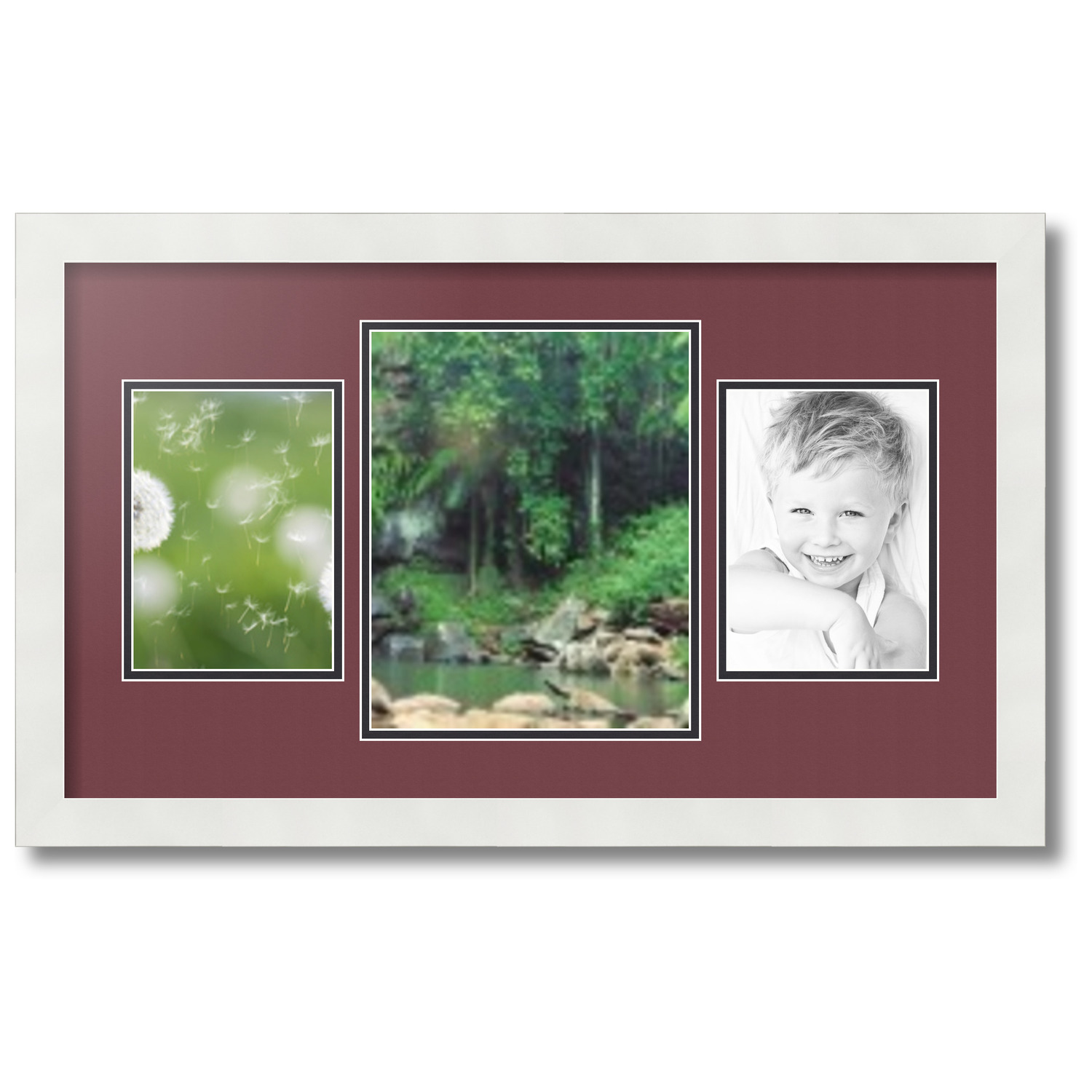 ArtToFrames Collage Photo Picture Frame with 1 8x10 and 2 5x7