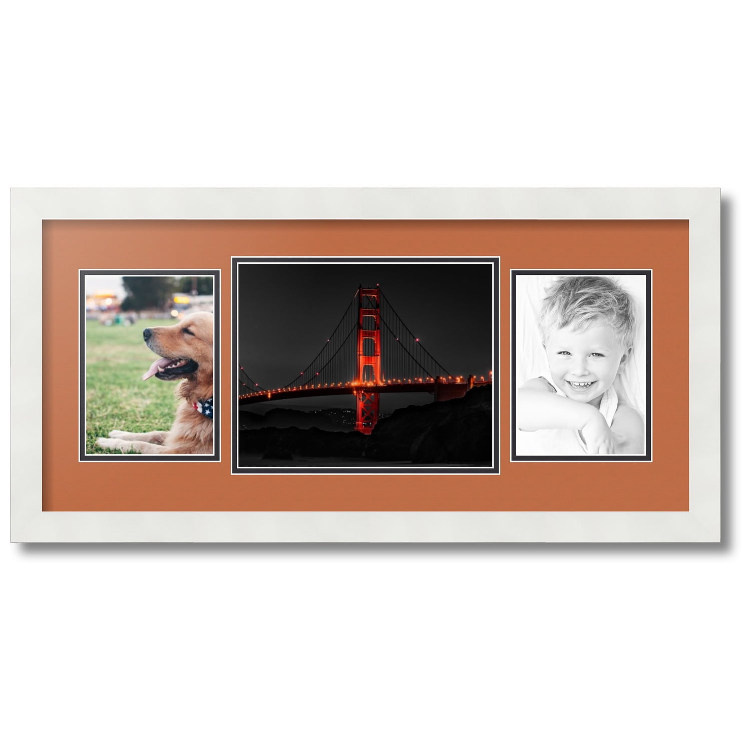 ArtToFrames Collage Photo Picture Frame with 1 8x10 and 2 5x7