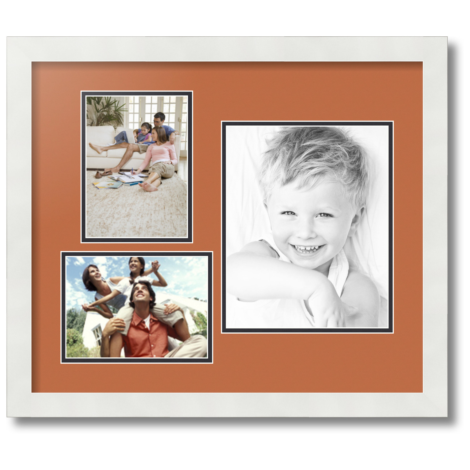 ArtToFrames Collage Photo Picture Frame with 1 8x10 and 2 5x7