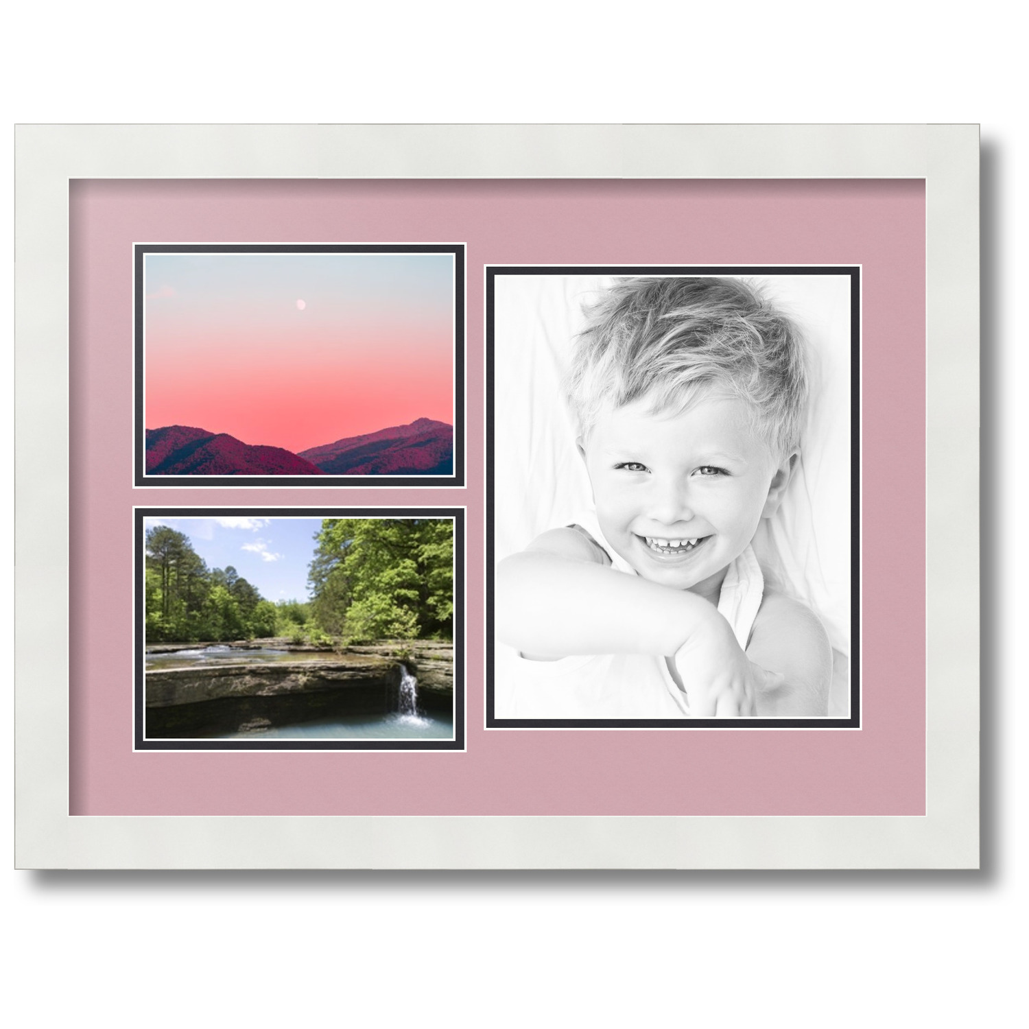 ArtToFrames Collage Photo Picture Frame with 1 8x10 and 2 5x7