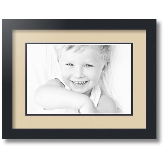 ArtToFrames Collage Photo Picture Frame with 1 - 8x12" Openings, Framed in Black with Seaside and Black Mats (CDM-3926-720)