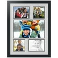 thumbnail image 1 of ArtToFrames Collage Photo Picture Frame with 1 - 8x14 and 2 - 5x7, 5x5" Openings, Framed in Black with Candlewick and Black Mats (CDM-3926-310), 1 of 8