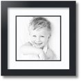 thumbnail image 1 of ArtToFrames Collage Photo Picture Frame with 1 - 8x8 Openings, Framed in Black with Super White and Black Mats (CDM-3926-301), 1 of 8