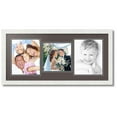 thumbnail image 1 of ArtToFrames Collage Photo Picture Frame with 1 - 8x8 and 2 - 8x10 Openings, Framed in White with Chestnut and Black Mats (CDM-3966-71), 1 of 1