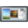 thumbnail image 1 of ArtToFrames Collage Photo Picture Frame with 1 - 8x8 and 2 - 8x12 Openings, Framed in Black with Baby Blue and Black Mats (CDM-3926-71), 1 of 8