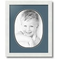 thumbnail image 1 of ArtToFrames Collage Photo Picture Frame with 1 - 9x12 Openings, Framed in White with Dutch Blue and Black Mats (CDM-3966-272), 1 of 1