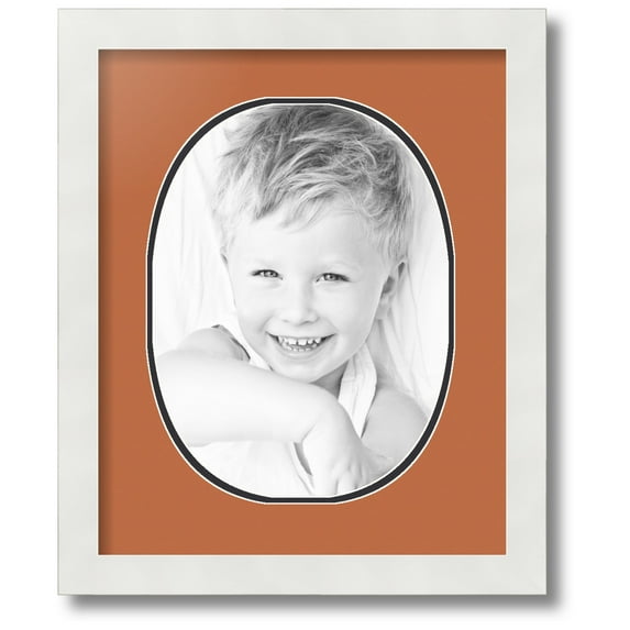 ArtToFrames Collage Photo Picture Frame with 1 - 9x12 Openings, Framed in White with Red Orange and Black Mats (CDM-3966-272)